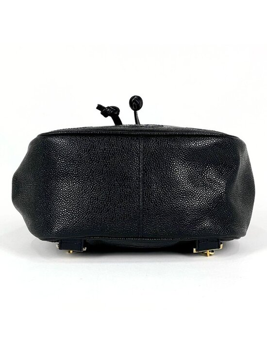 Chanel Triple CC Logo Backpack Caviar Leather Black